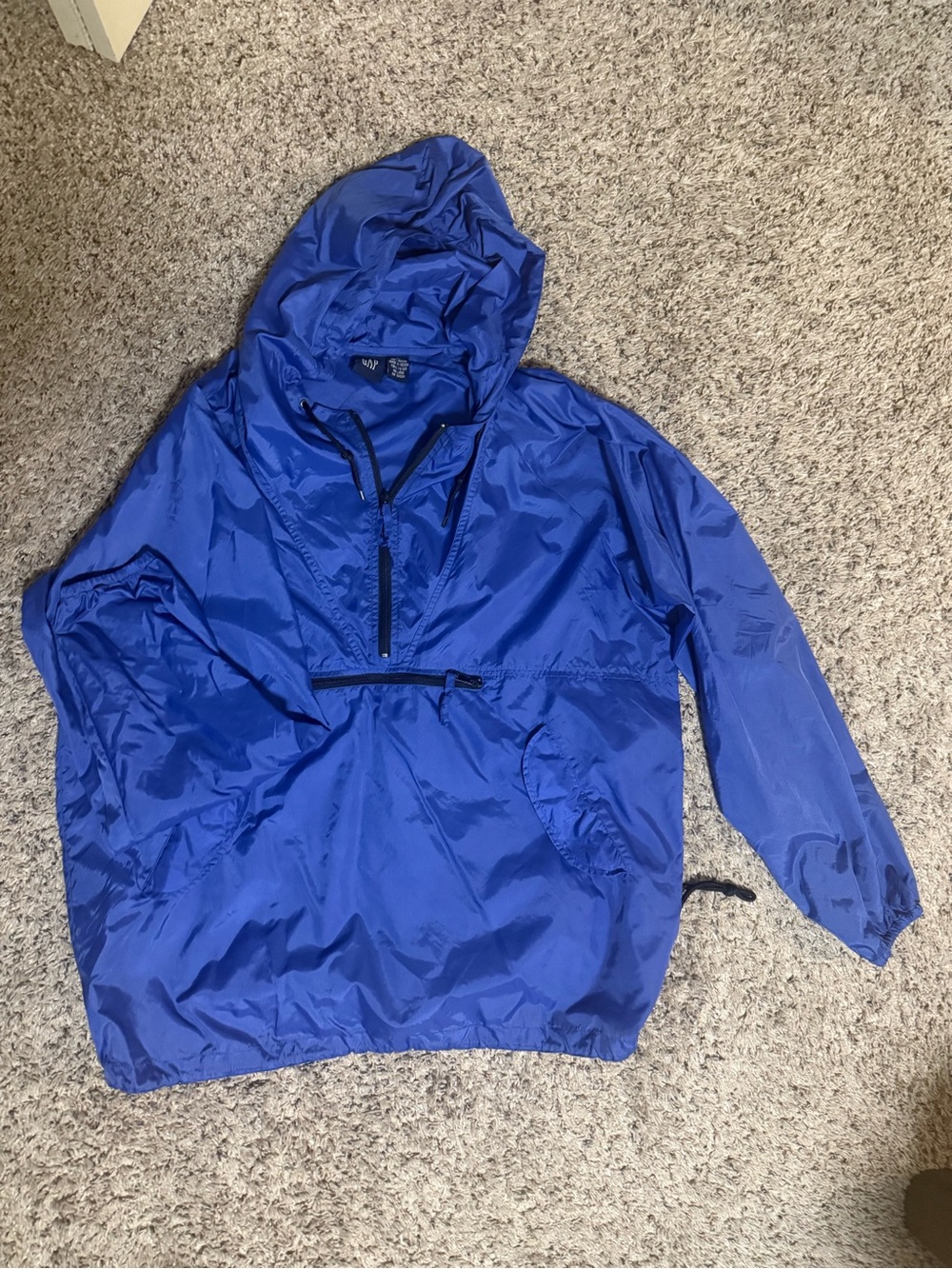 GAP Blue Hooded Windbreaker Jacket